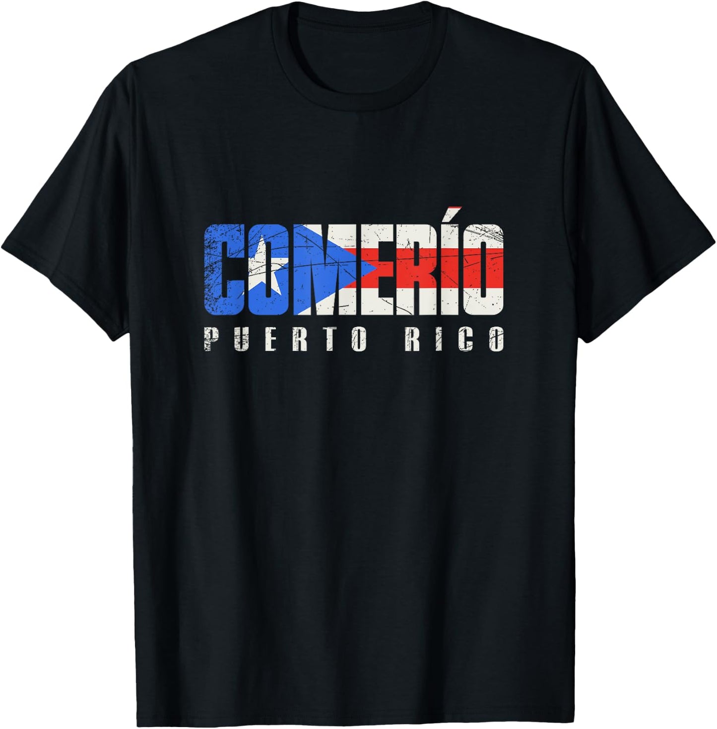 Comerío Puerto Rico, Puerto Rican flag T-Shirt - T-Shirt | Black