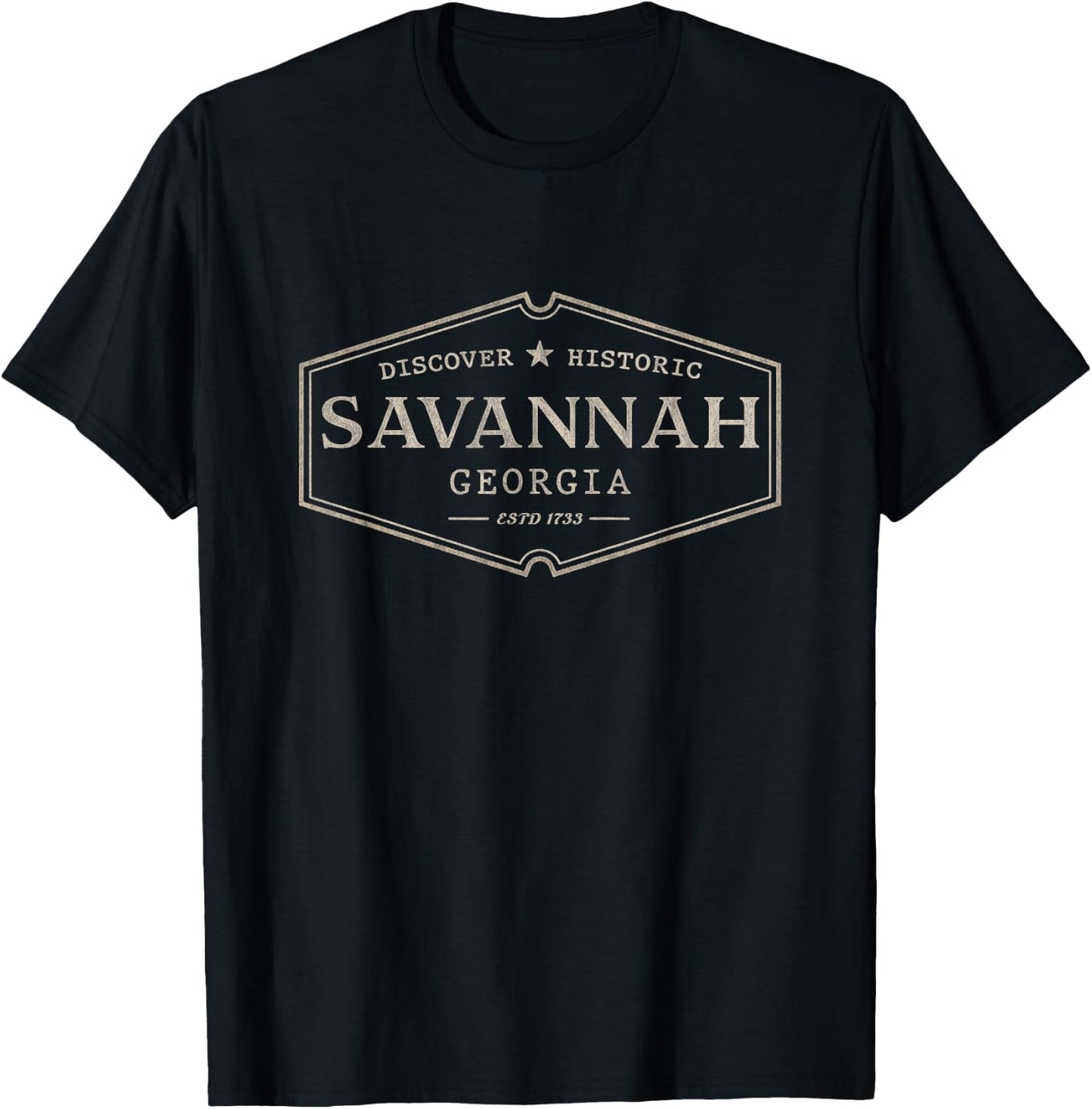 Savannah Georgia | Savannah GA Historic T-Shirt - T-Shirt | Black