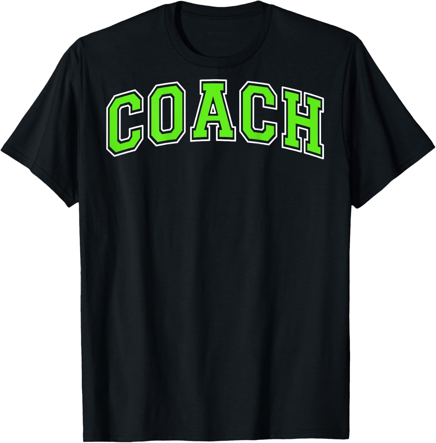 Coach Sports Trainer Vintage Lime Green White on the back T-Shirt - T-Shirt | Black