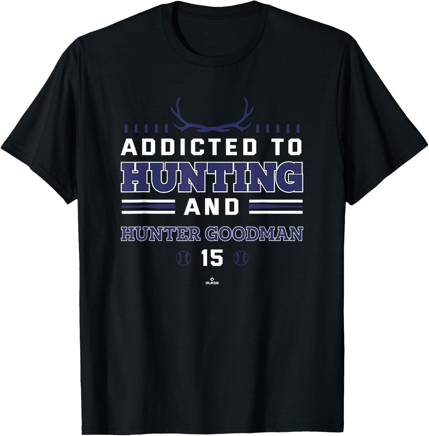 Addicted to Deer Hunting & Hunter Goodman Colorado Baseball T-Shirt - T-Shirt | Black