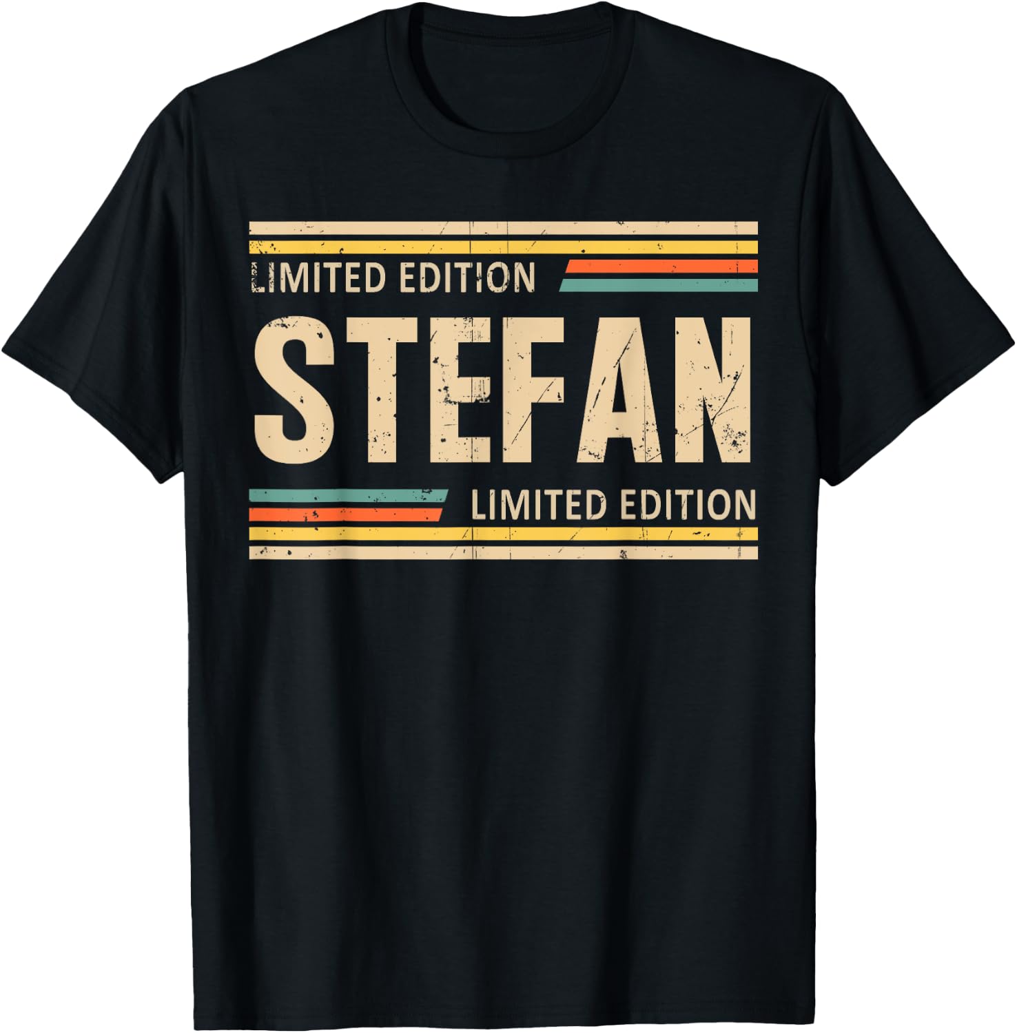 STEFAN Limited Edition Shirt STEFAN Name Personalized T-Shirt - T-Shirt | Black