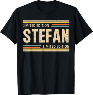 STEFAN Limited Edition Shirt STEFAN Name Personalized T-Shirt - T-Shirt | Black