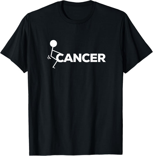 F Cancer Funny Stick figure Screw Hump It T Shirt T-Shirt - T-Shirt | Black