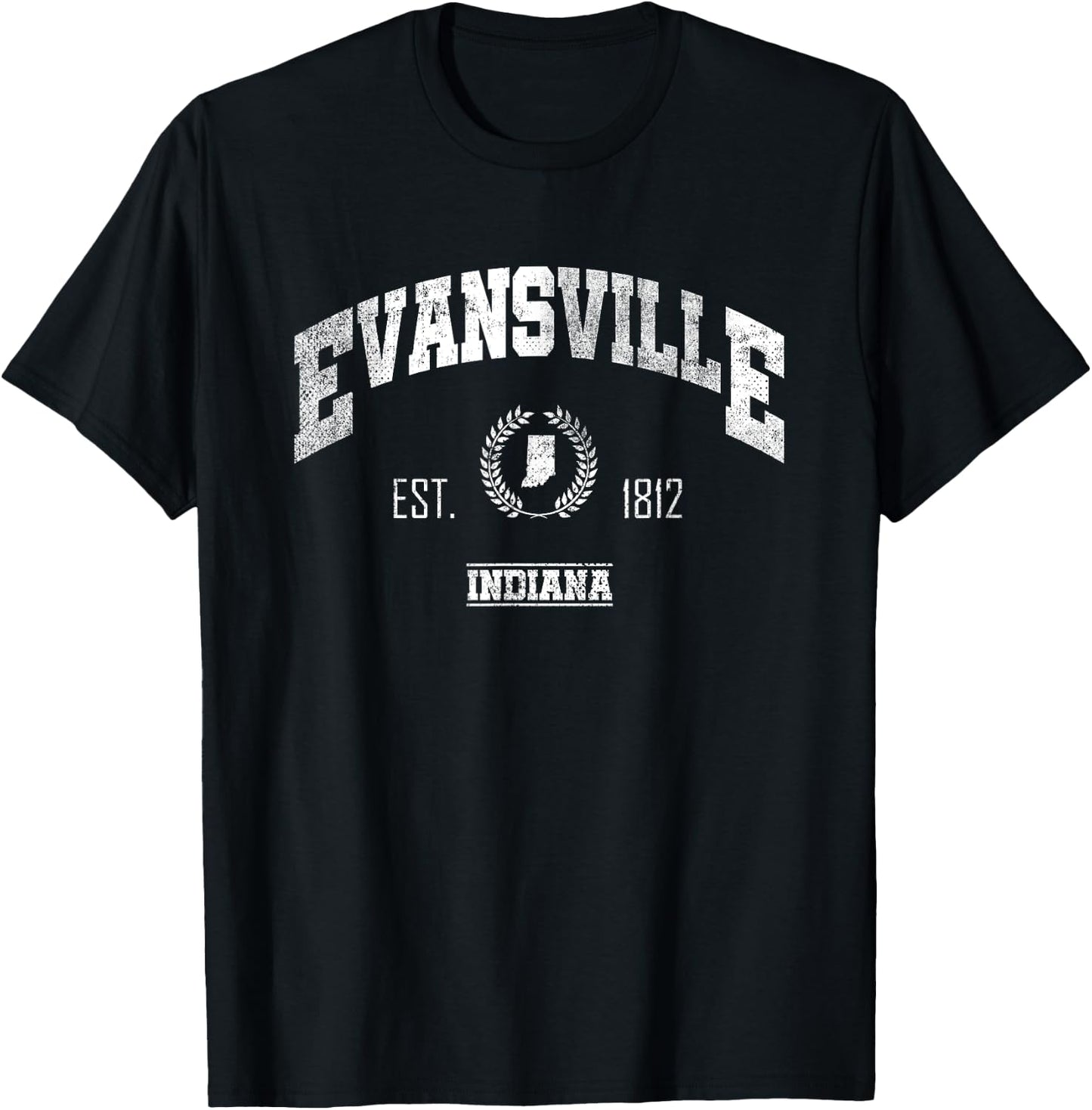 Evansville IN | Indiana | Vintage Throwback T-Shirt - T-Shirt | Black