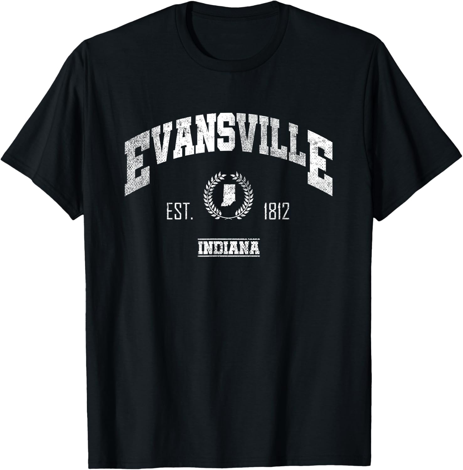 Evansville IN | Indiana | Vintage Throwback T-Shirt - T-Shirt | Black