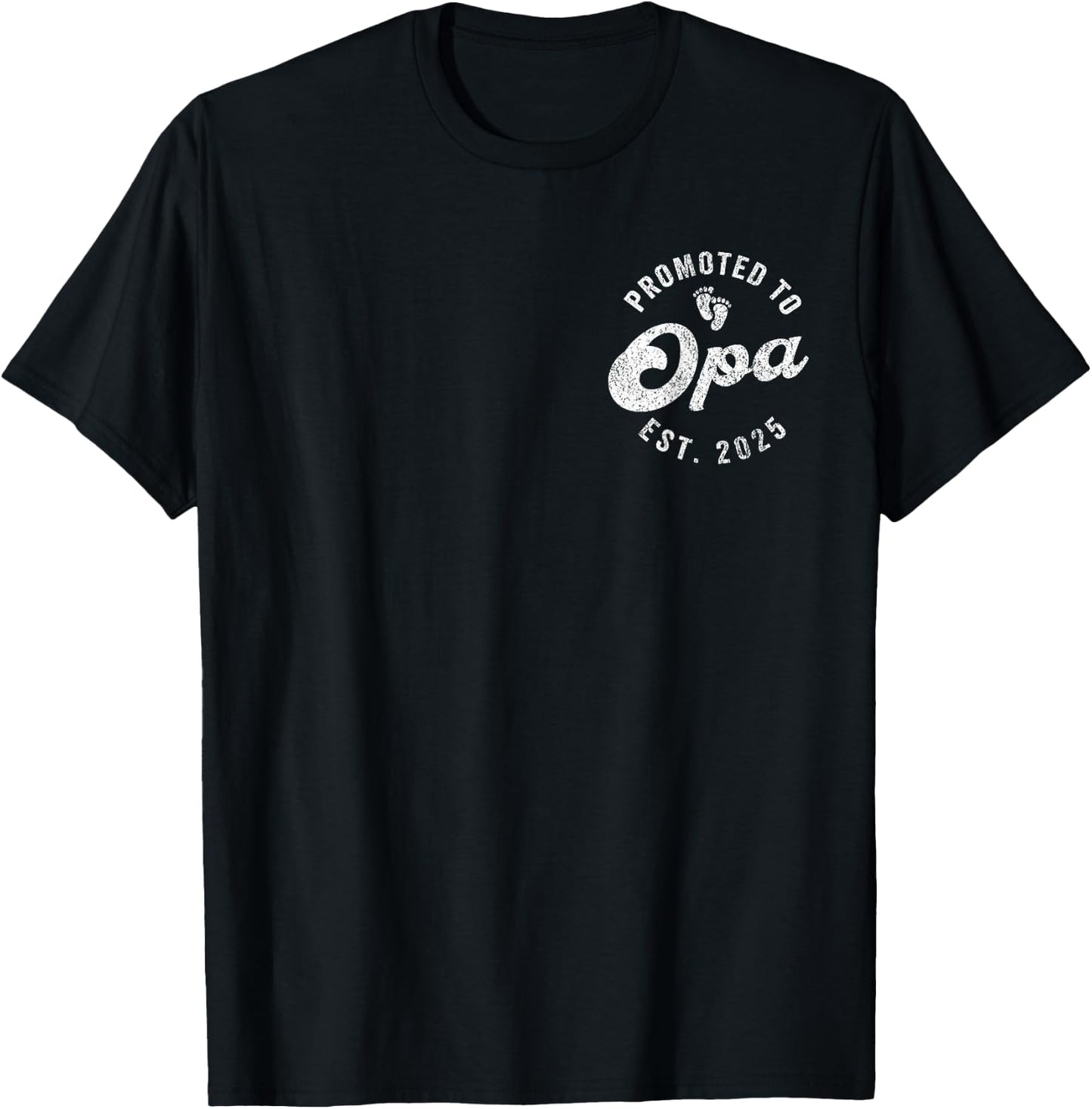 Promoted To Opa Est. 2025 German Grandpa First Time Grandpa T-Shirt - T-Shirt | Black
