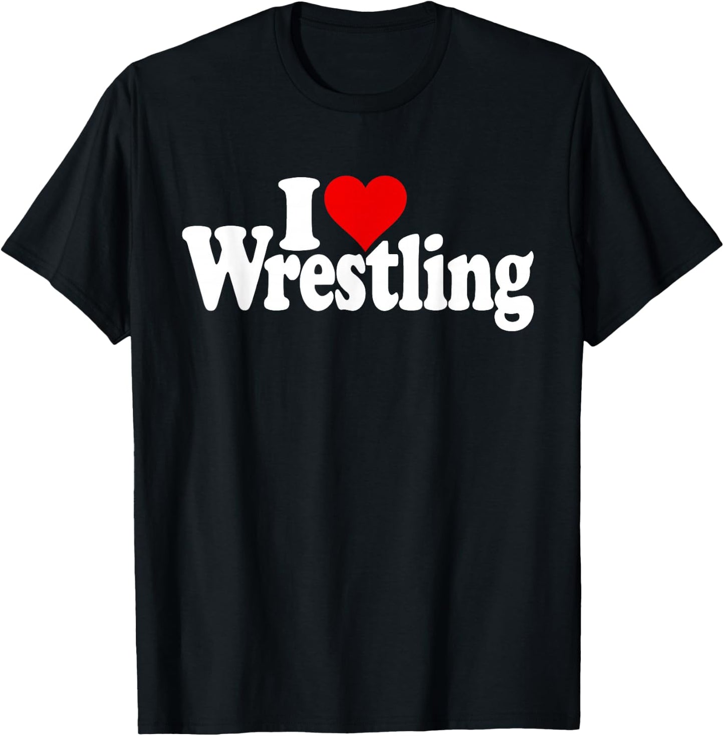 I Love Heart Wrestling T-Shirt - T-Shirt | Black