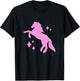 Pony and Heels Lover Pink Girls Clubs Disco Birthday Cowgirl T-Shirt - T-Shirt | Black
