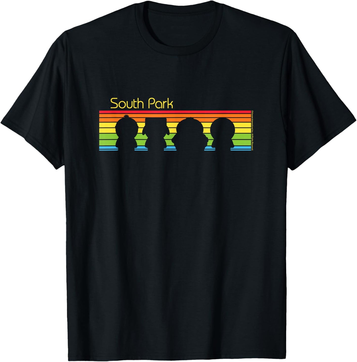 South Park - Rainbow Silhouettes T-Shirt - T-Shirt | Black