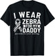 I Wear Zebra For My Daddy Neuroendocrine Cancer Awareness T-Shirt - T-Shirt | Black