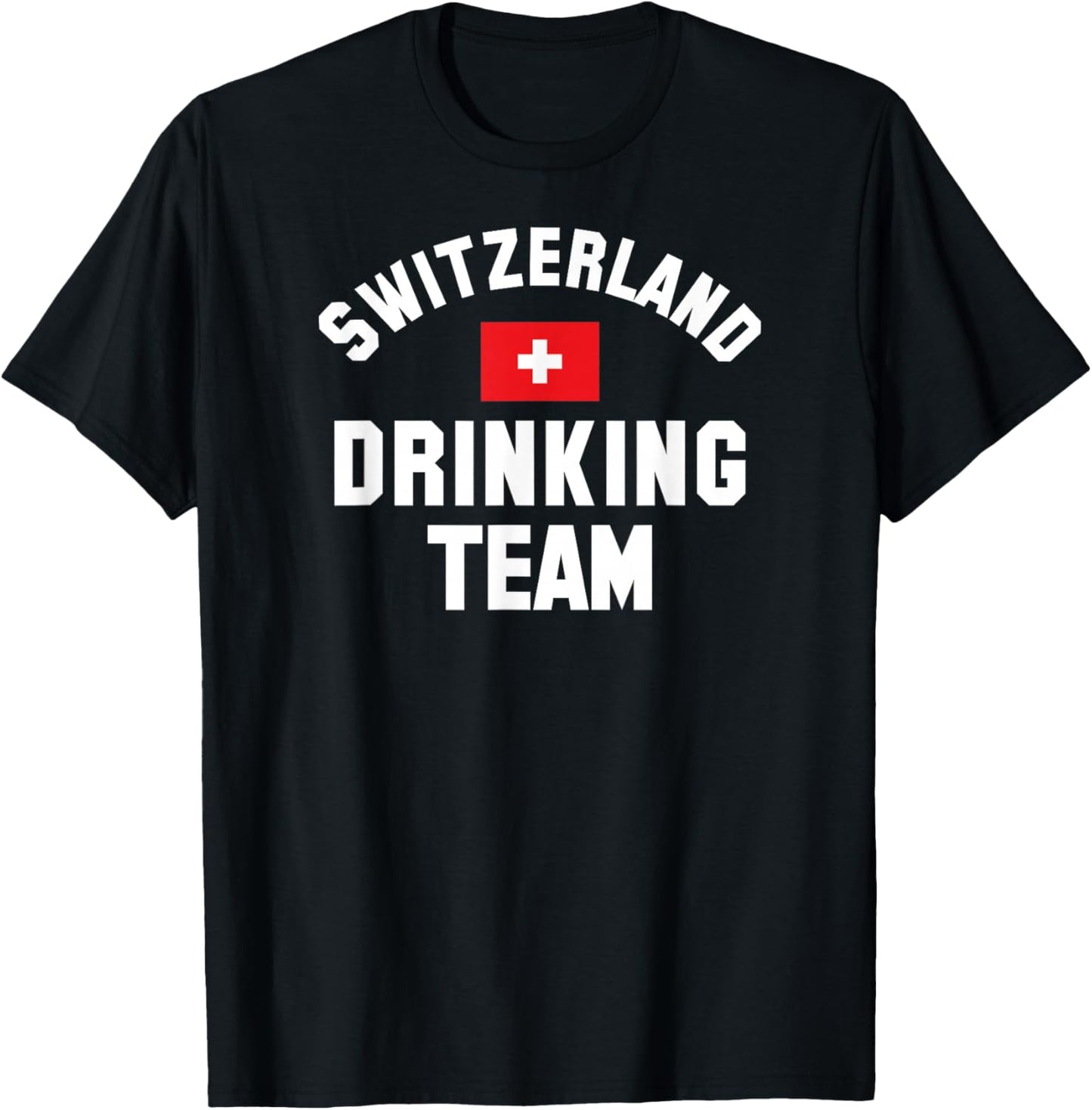 Switzerland drinking team shirt for Switzerland sports fans T-Shirt - T-Shirt | Black