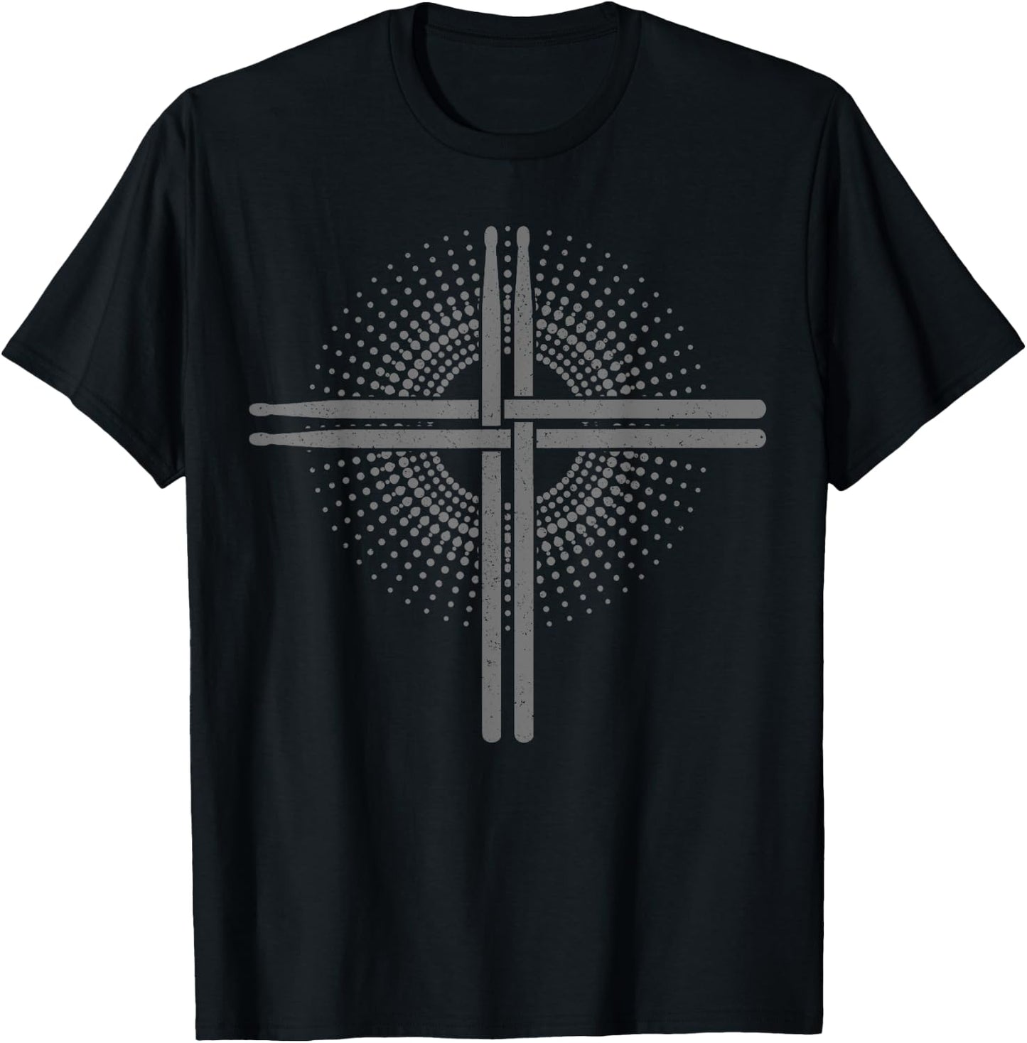 Christian Drummer Drum Sticks Cross Drumming For Jesus T-Shirt - T-Shirt | Black