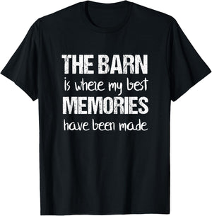 Livestock Show | Barn Where Best Memories Been Made T-Shirt - T-Shirt | Black