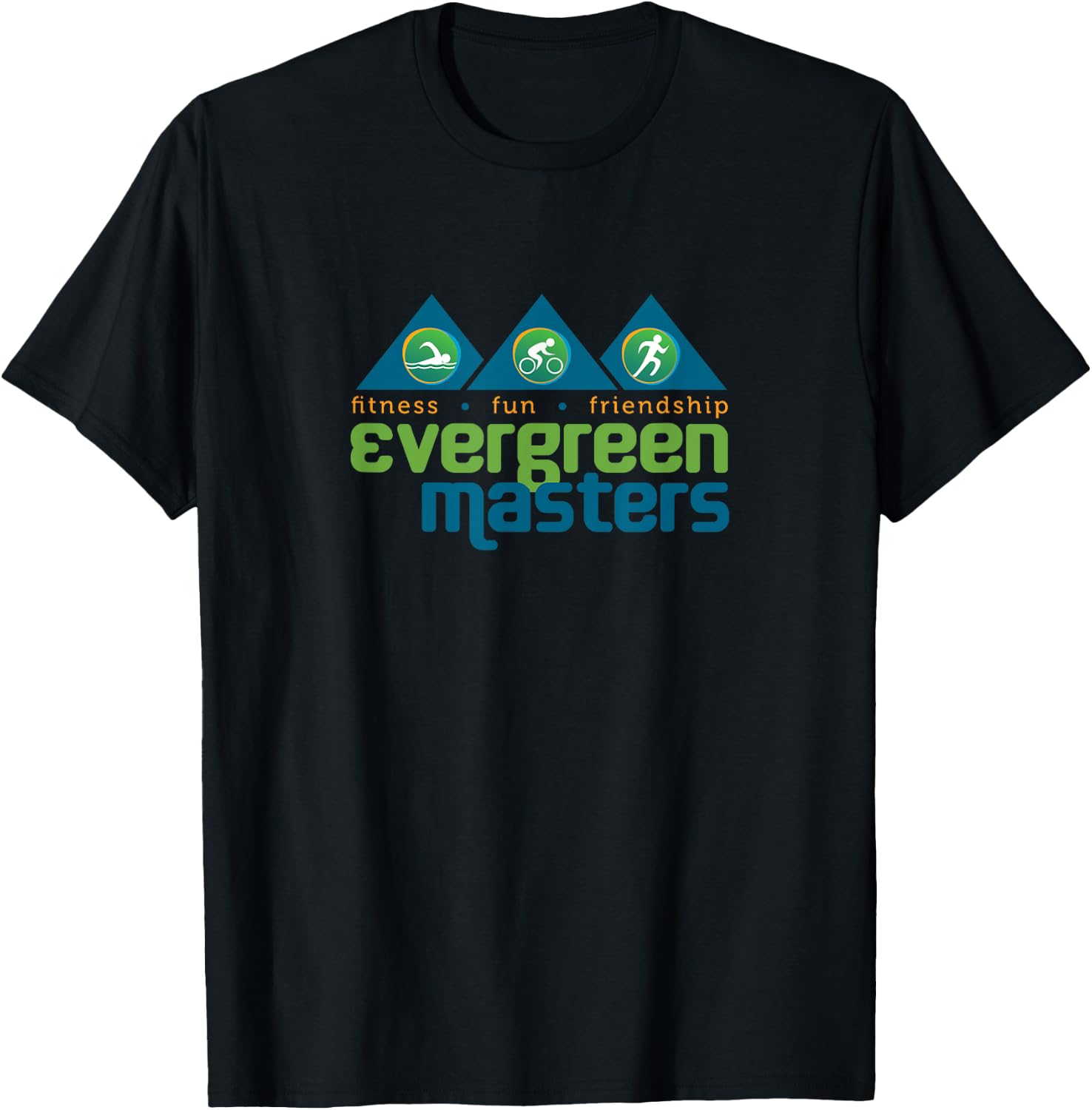 Evergreen Fitness Fun Friendship Team T-Shirt - T-Shirt | Black