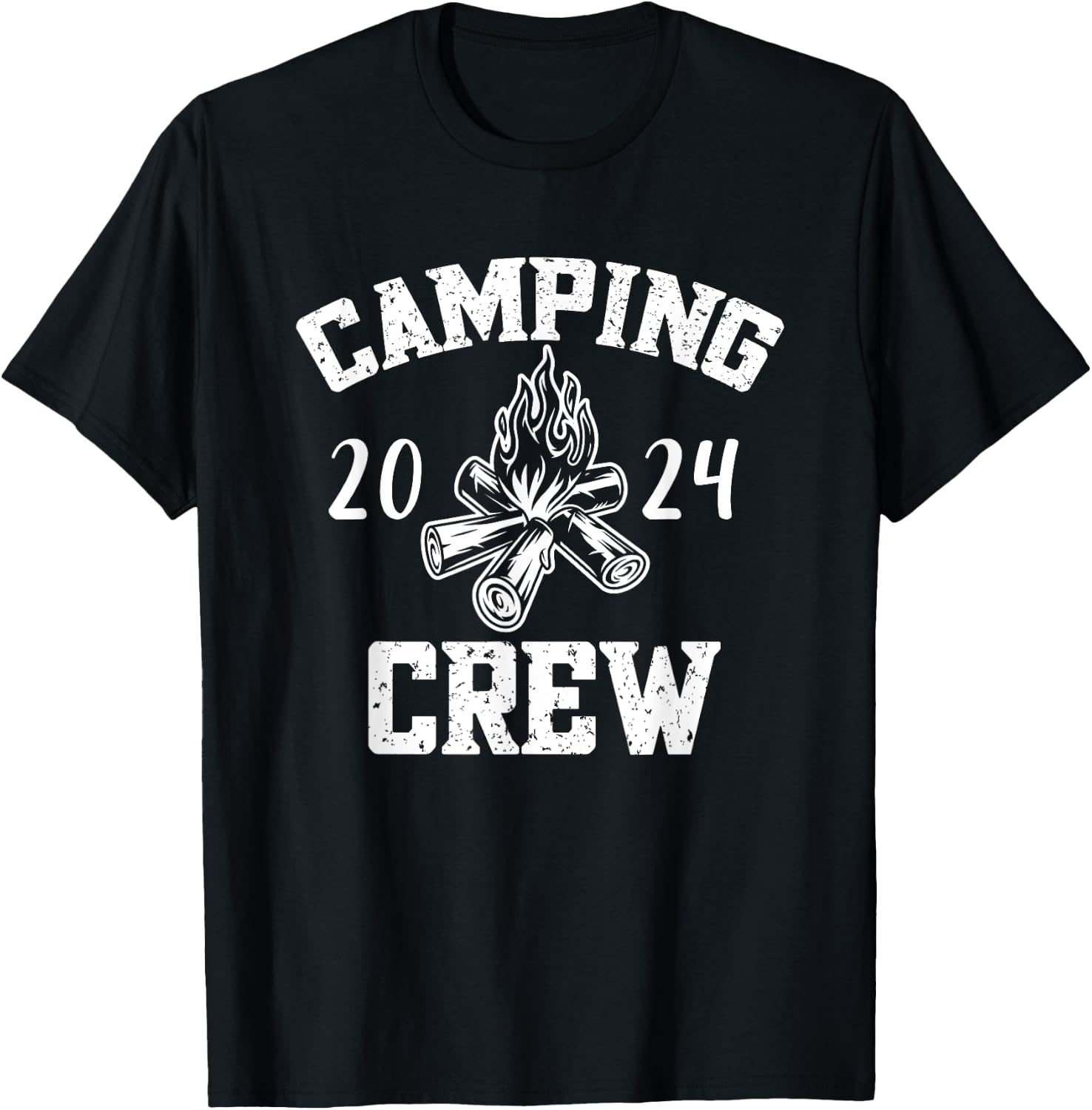 Camper Road Trip Family Matching Group Camping Crew 2024 T-Shirt - T-Shirt | Black