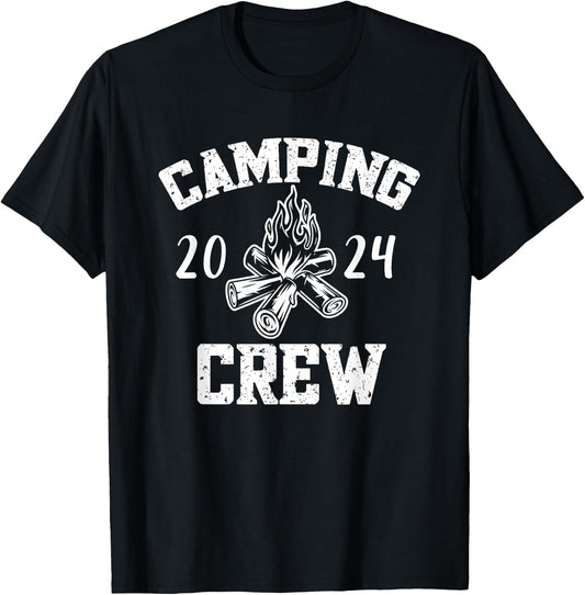 Camper Road Trip Family Matching Group Camping Crew 2024 T-Shirt - T-Shirt | Black