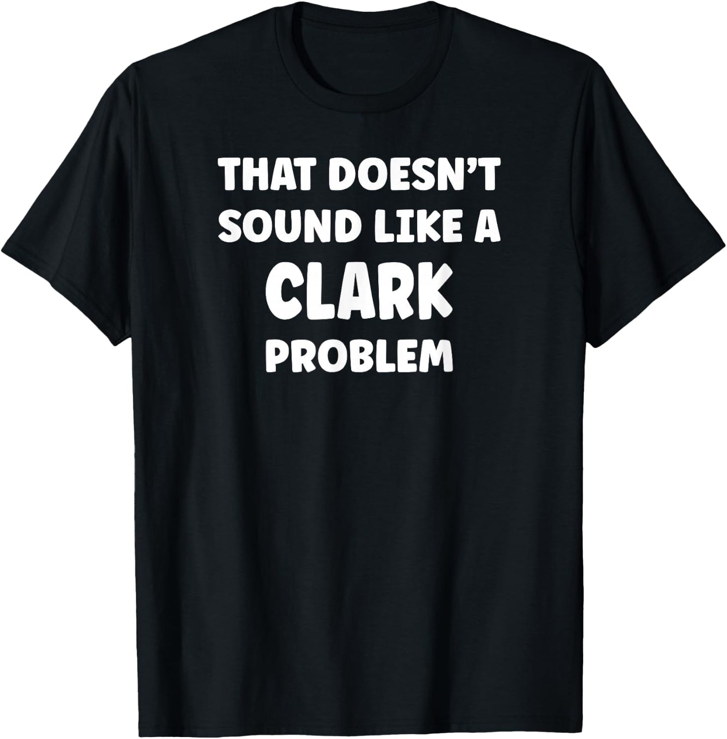 CLARK Personalized Custom Boys CLARK Name T-Shirt - T-Shirt | Black