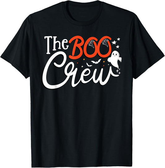 The Boo Crew A Ghost Vibes Group Matching Halloween Costume T-Shirt - T-Shirt | Black