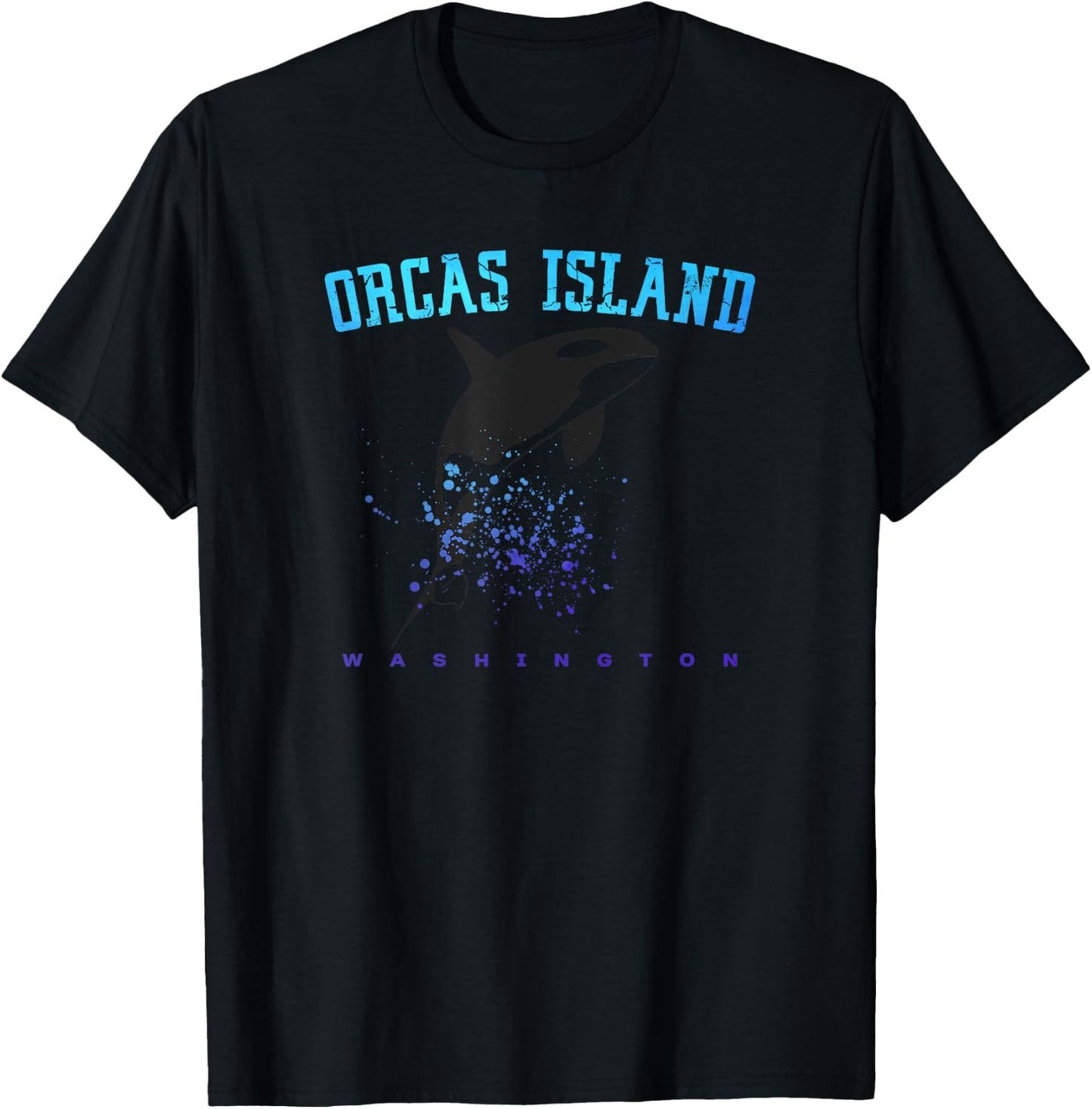 ORCAS ISLAND WASHINGTON Killer Whale Dolphin Lover Souvenir T-Shirt - T-Shirt | Black