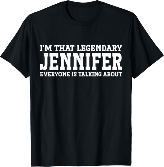 Jennifer Personal Name First Name Funny Jennifer T-Shirt - T-Shirt | Black