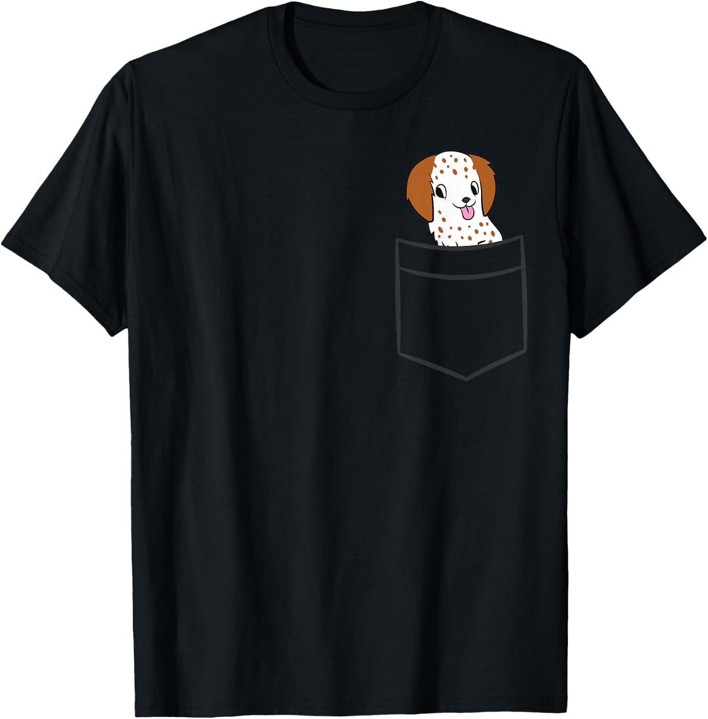 English Setter Dog In Pocket Funny English Setter T-Shirt - T-Shirt | Black