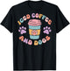 Iced Coffee And Dogs Caffeine Drinker Puppy (On Back) T-Shirt - T-Shirt | Black