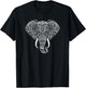 Mandala Art Elephant Elephants T-Shirt - T-Shirt | Black
