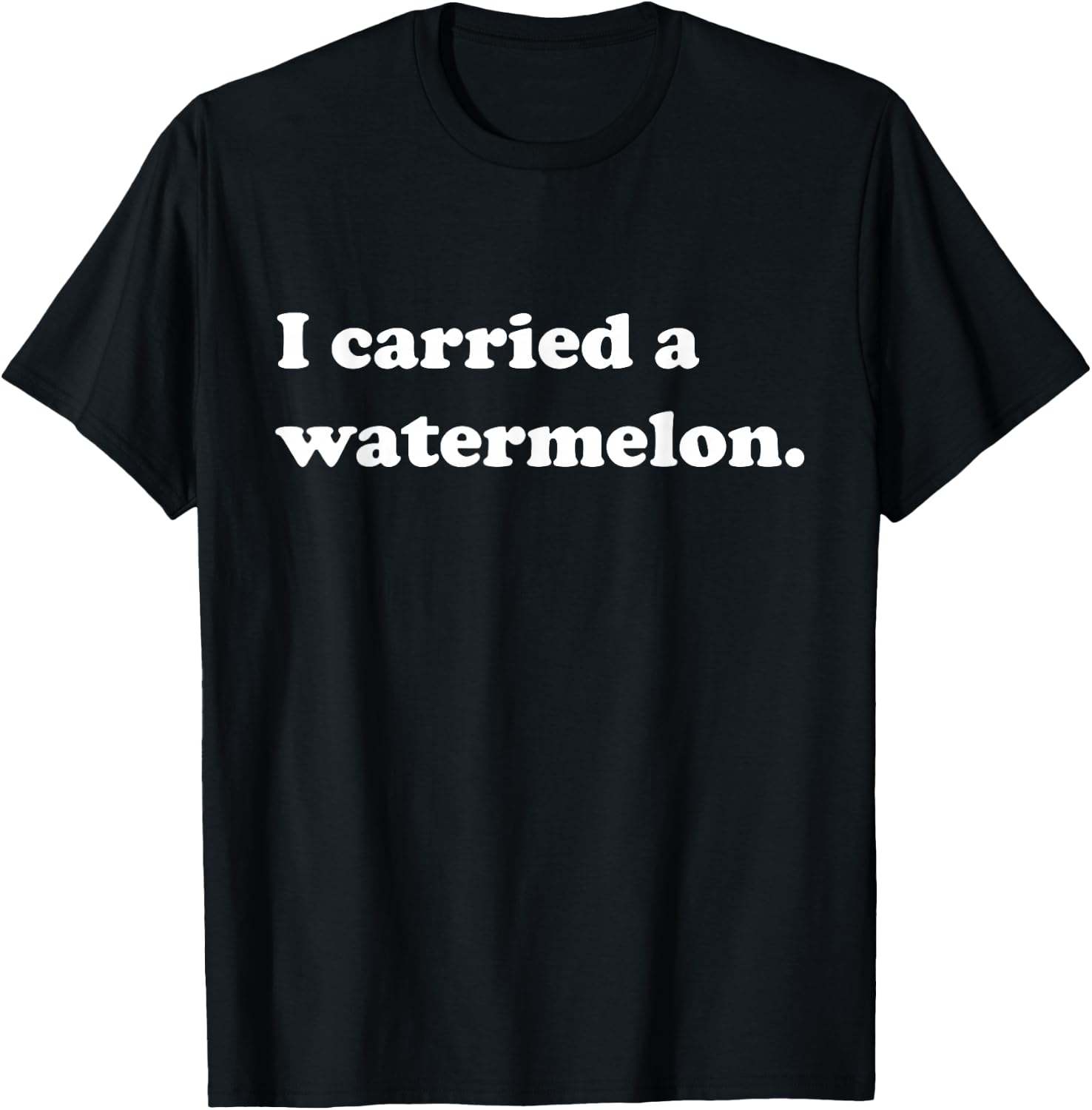 I Carried a Watermelon Foodie Threads T-Shirt - T-Shirt | Black