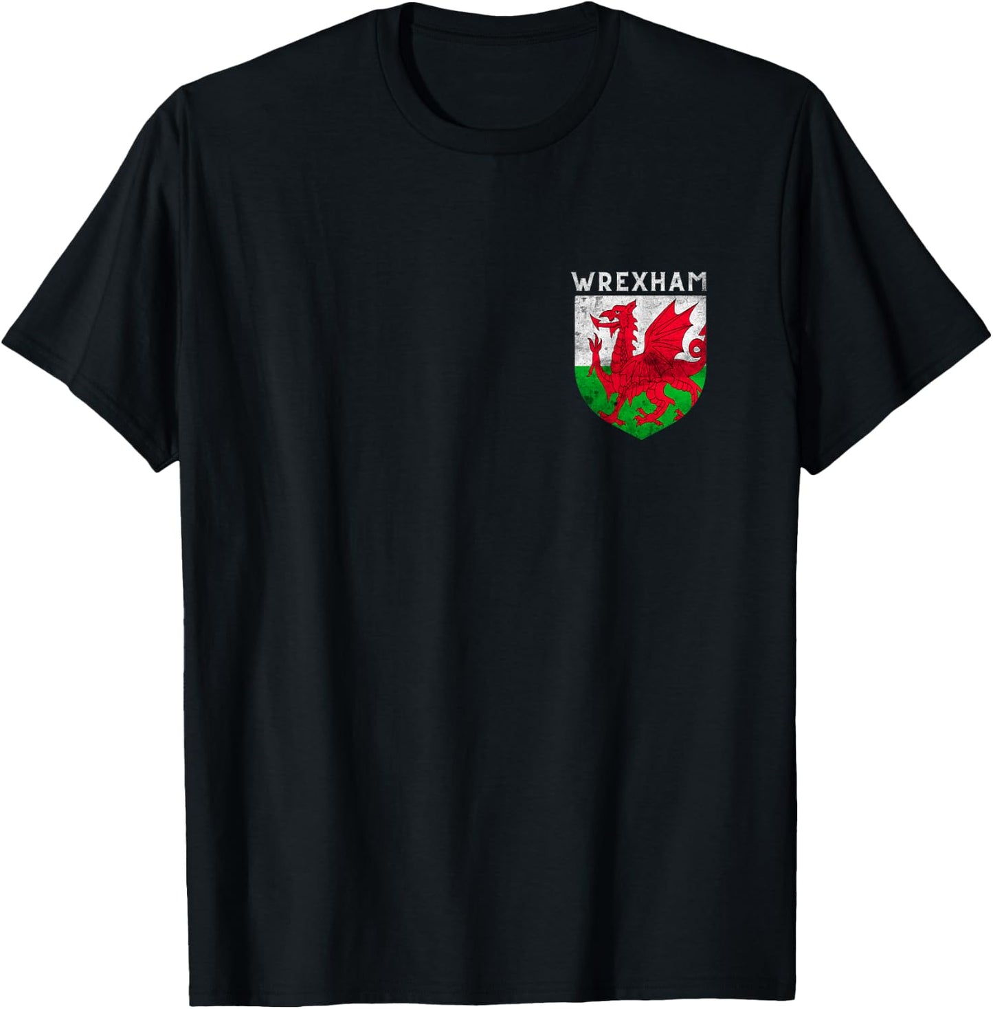 Wrexham Gifts Wales Welsh Flag Dragon Apparel Souvenirs T-Shirt - T-Shirt | Black