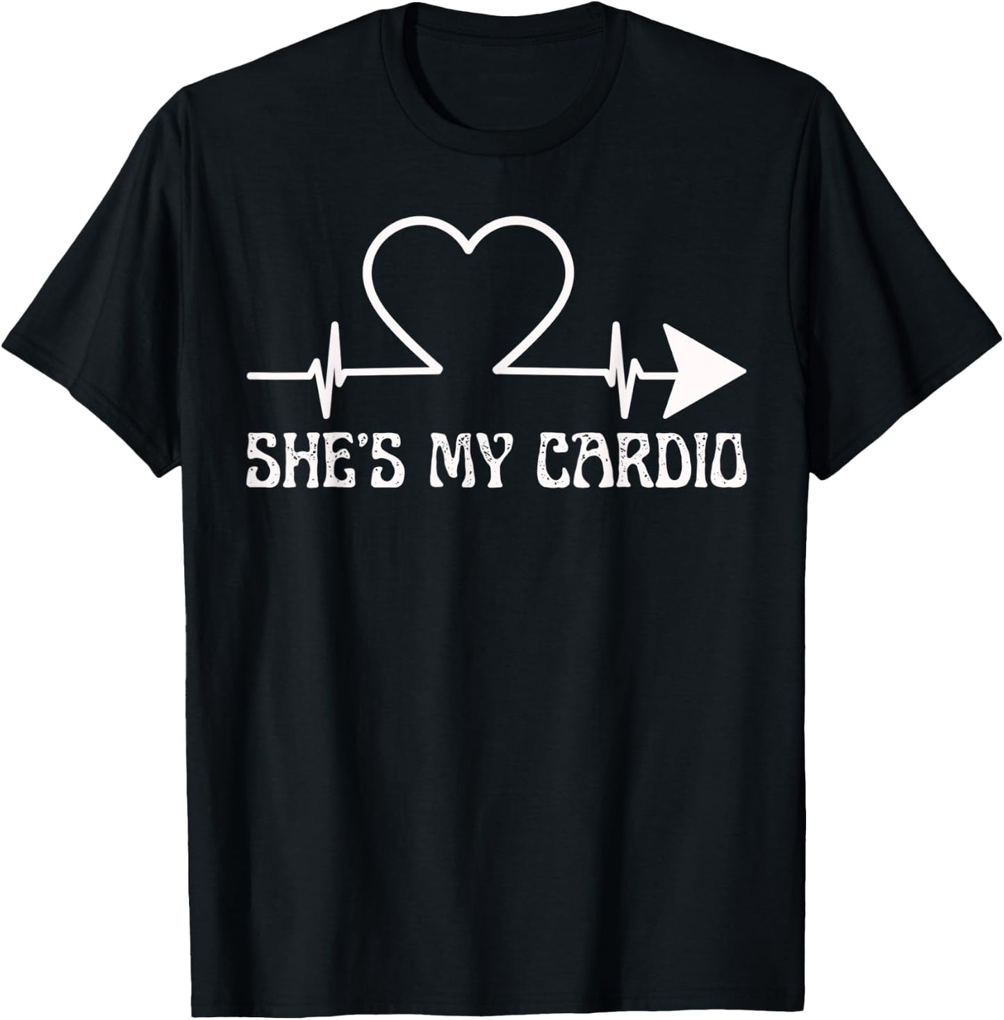 She's My Cardio Matching Couple Lovers T-Shirt - T-Shirt | Black