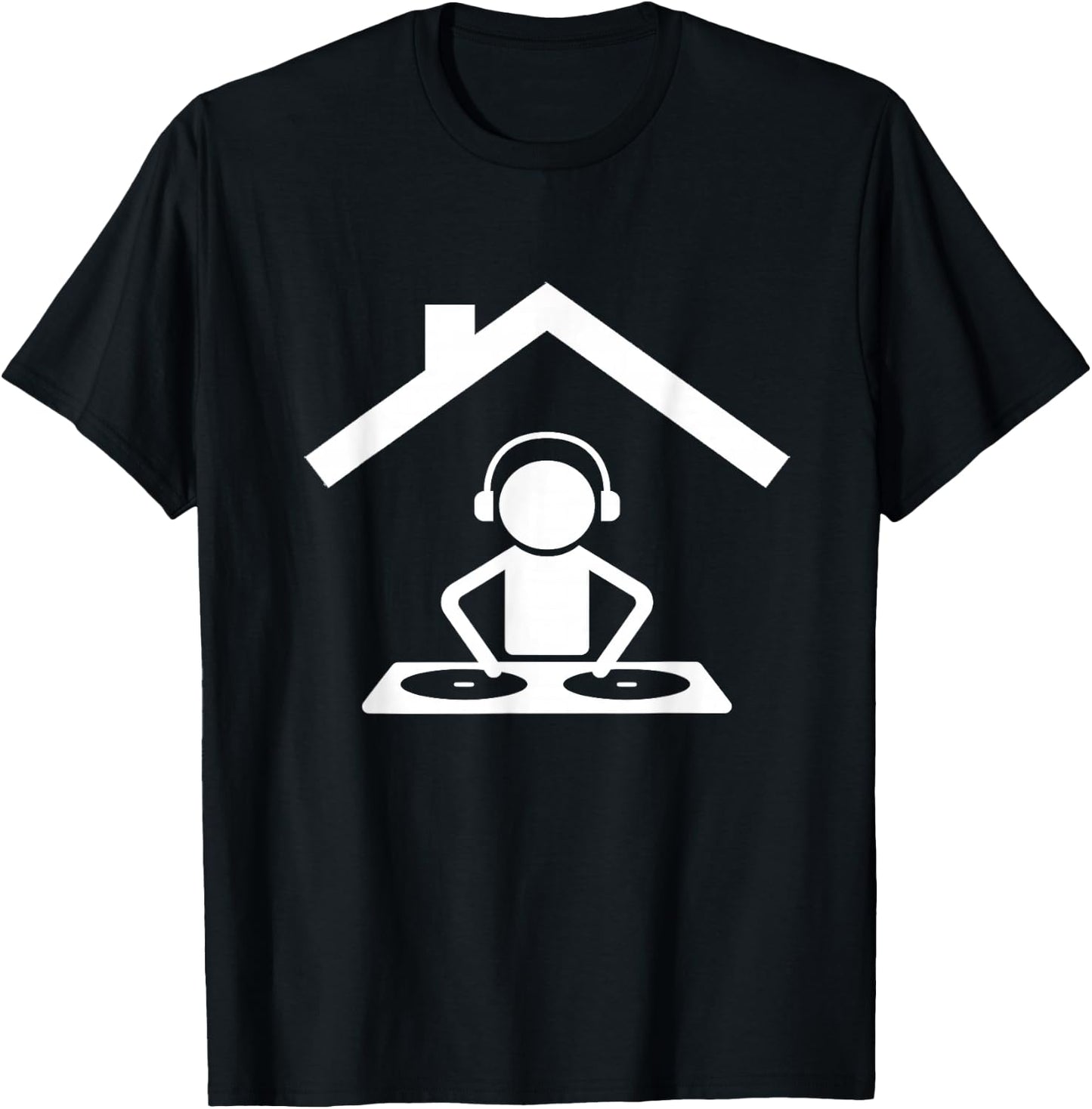 DJ Party Club Music Turntable Disc Jockey EDM House DJ T-Shirt - T-Shirt | Black