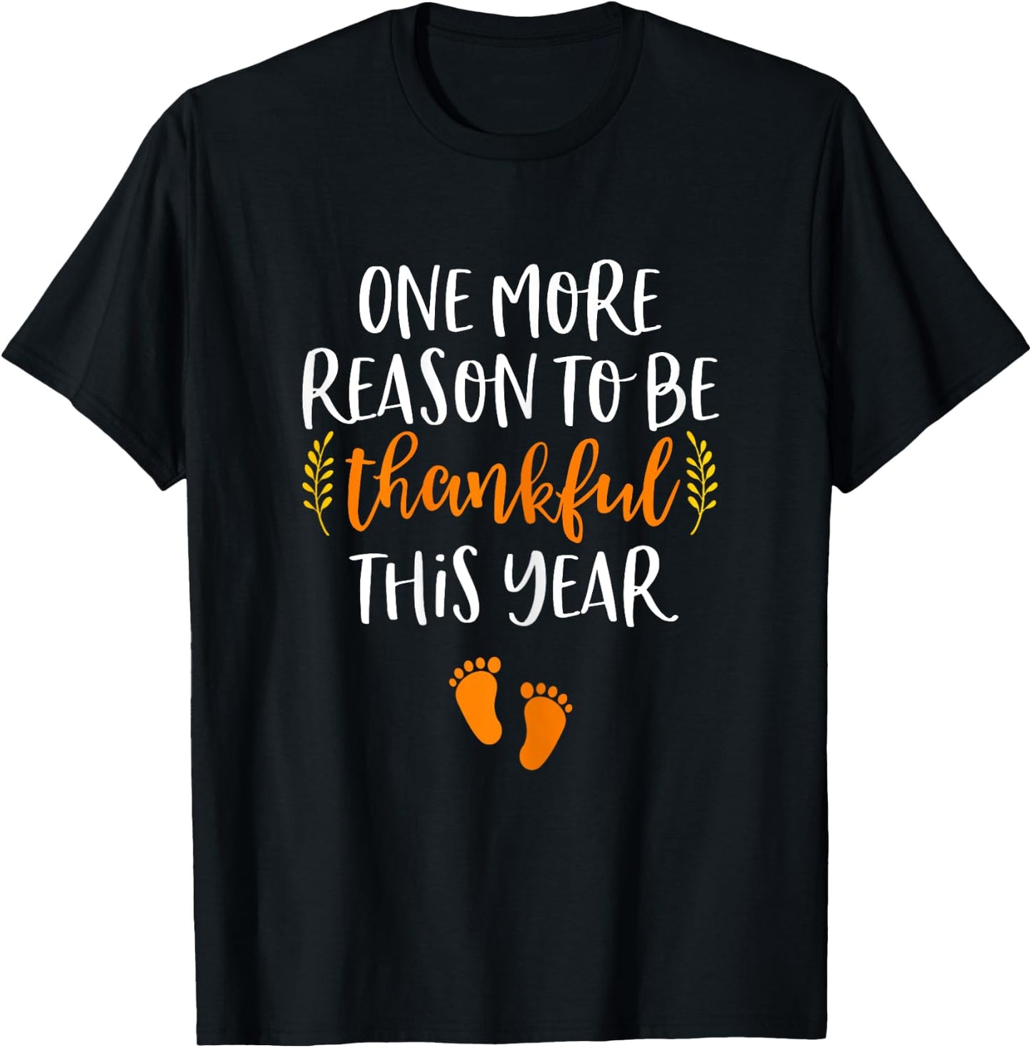 Thanksgiving Pregnancy Announcement Shirt Fall Baby Reveal T-Shirt - T-Shirt | Black