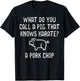 Pig Knows Karate Pork Chop Funny Hog Joke Men Women Kids T-Shirt - T-Shirt | Black