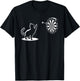 Cat Playing Darts Funny Cats Lover Kitten Dart Player T-Shirt - T-Shirt | Black
