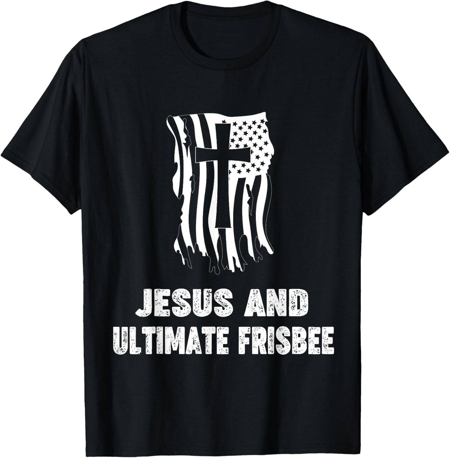 Ultimate Frisbee Player Christian Jesus and Ultimate Frisbee T-Shirt - T-Shirt | Black