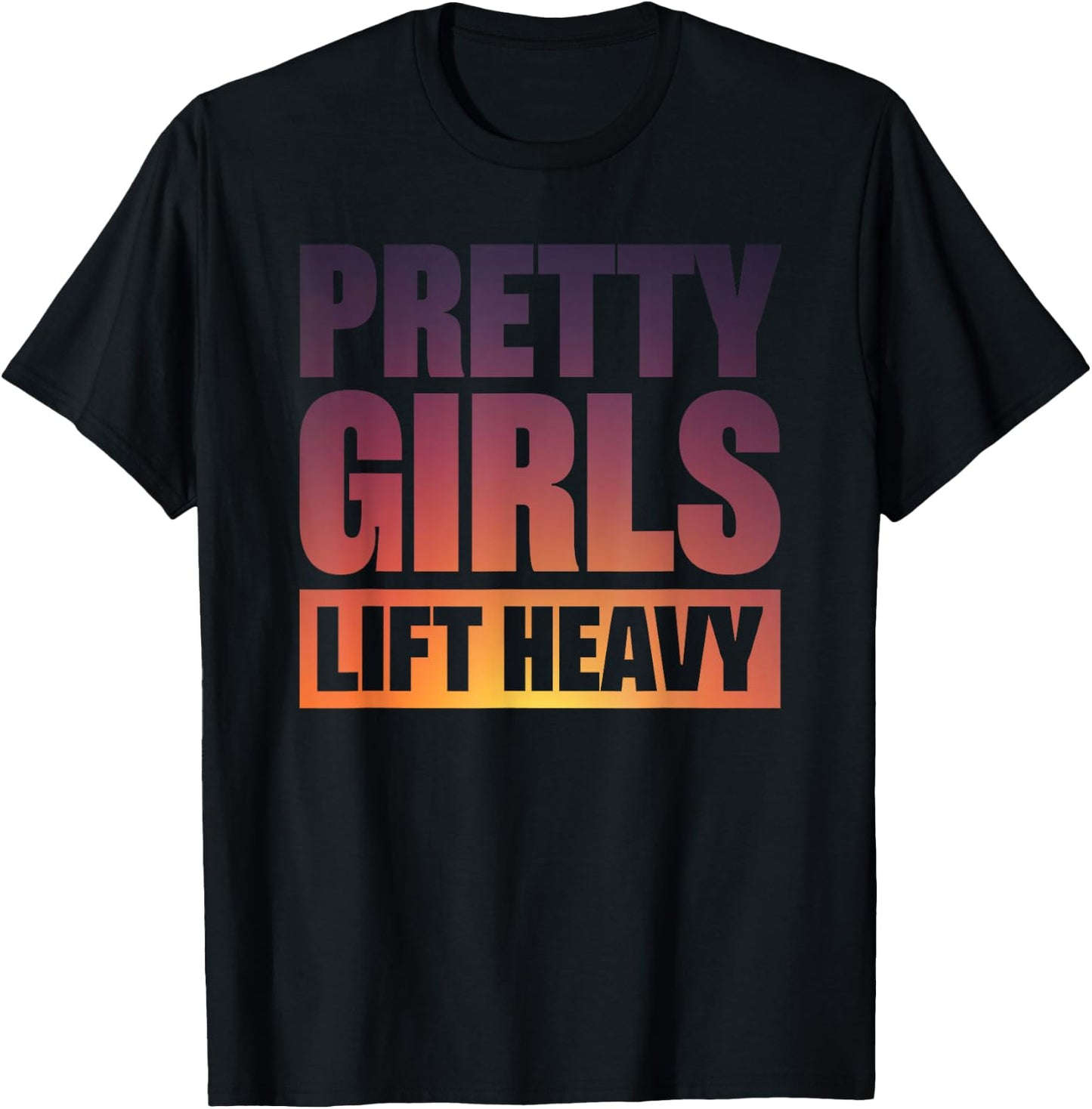 Weightlifting Fitness Gym Girl Powerlifter Women's Black Short Sleeve Modern Classic Regular Fit T-Shirt - T-Shirt | Black