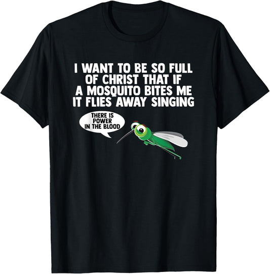Christian Mosquito Gag Jokes Religious Christian T-Shirt - T-Shirt | Black