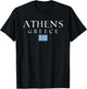 Athens Greece Flag Vacation Athens Souvenir Greek T-Shirt - T-Shirt | Black