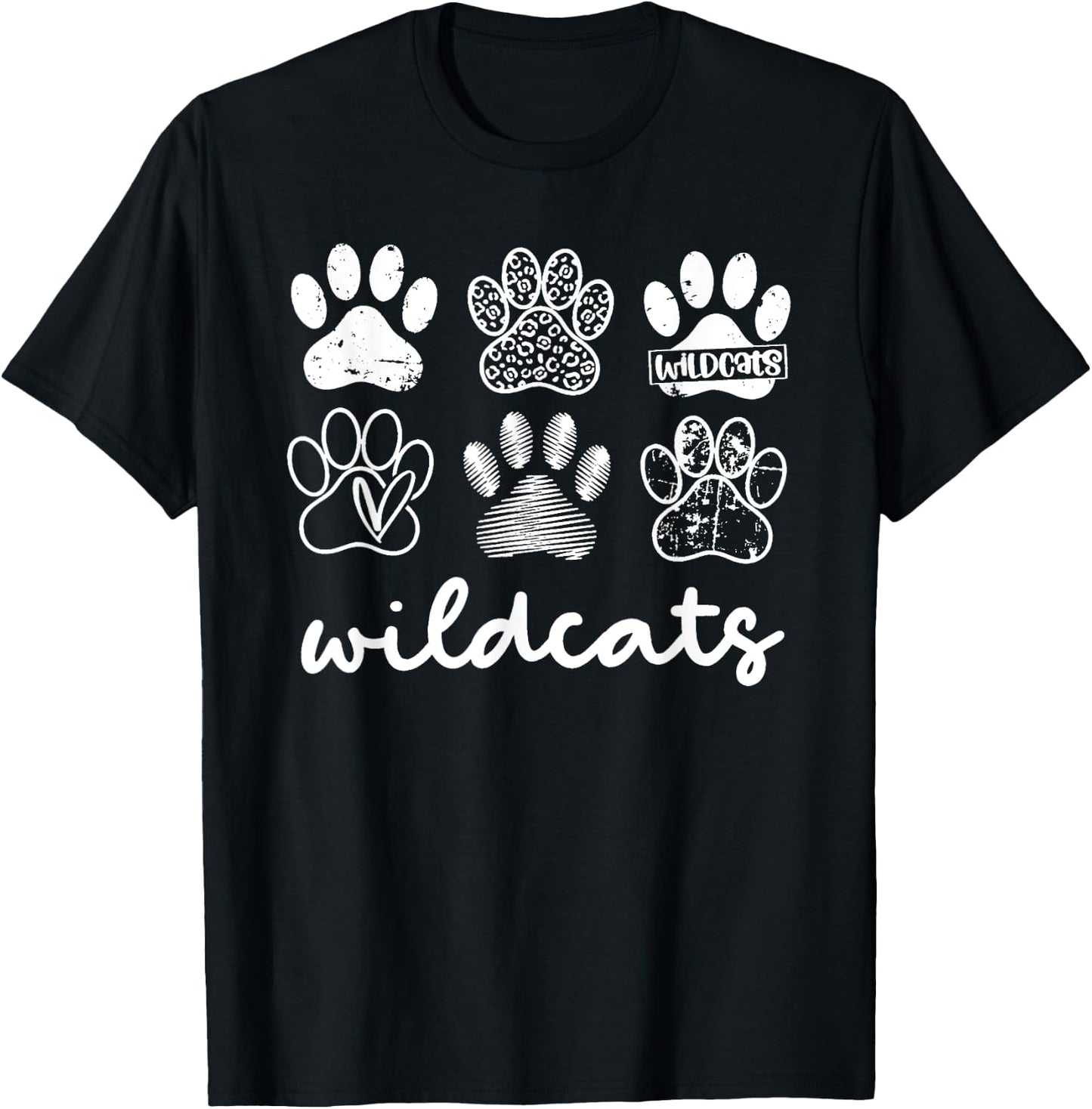 Funny Wildcats School Sports Name Back To School Outfits T-Shirt - T-Shirt | Black