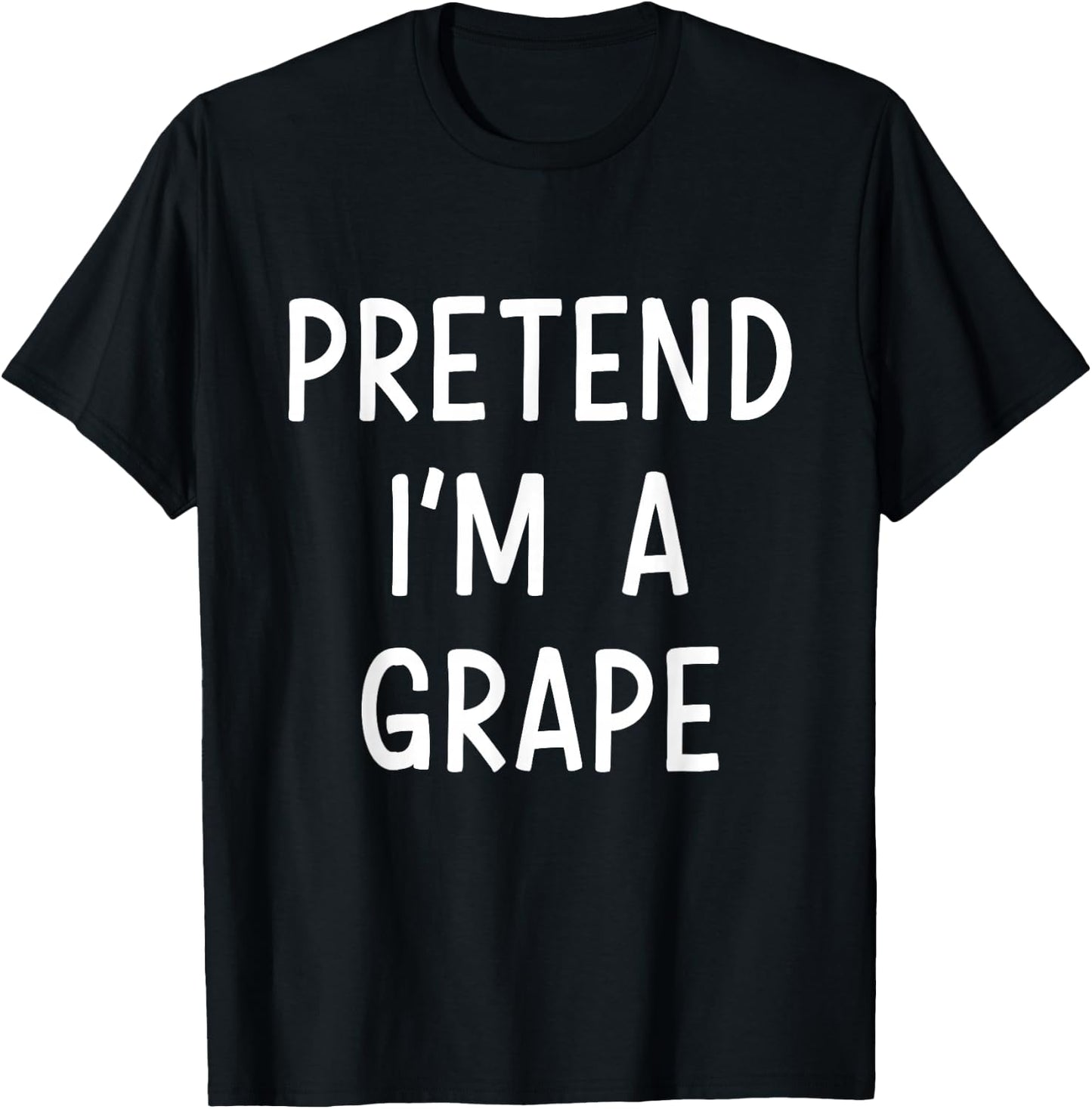 Pretend Im a grape easy lazy costume for halloween party T-Shirt - T-Shirt | Black