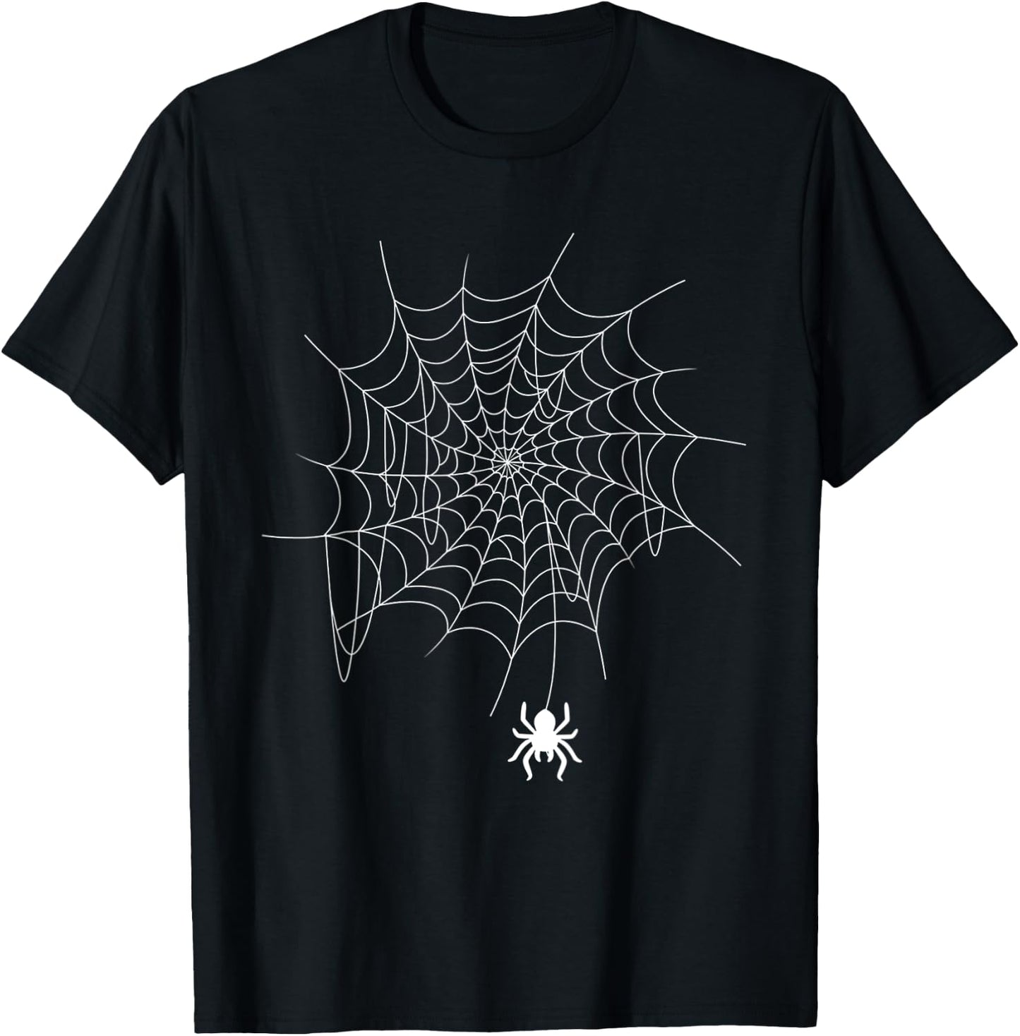 Funny Spider Web Lazy DIY Halloween Costume Men Women Kids T-Shirt - T-Shirt | Black