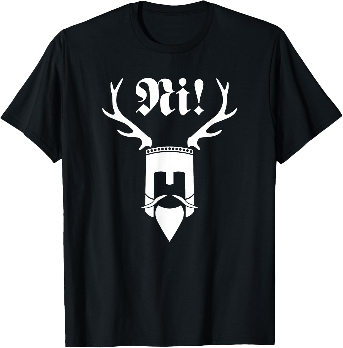 Monty Python Official Ni! Logo Small T-Shirt - T-Shirt | Black