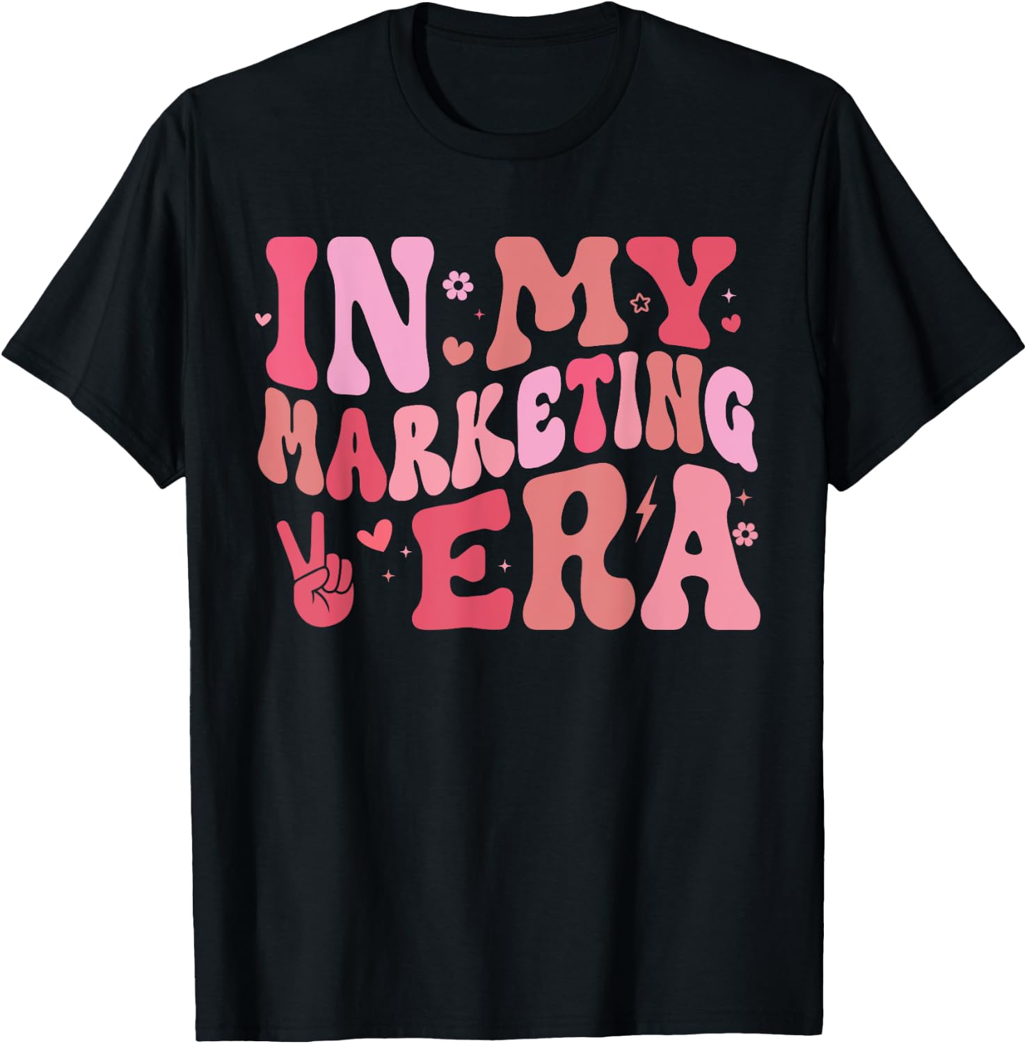 In My Marketing Era Funny Marketing Teacher Marketing Squad T-Shirt - T-Shirt | Black