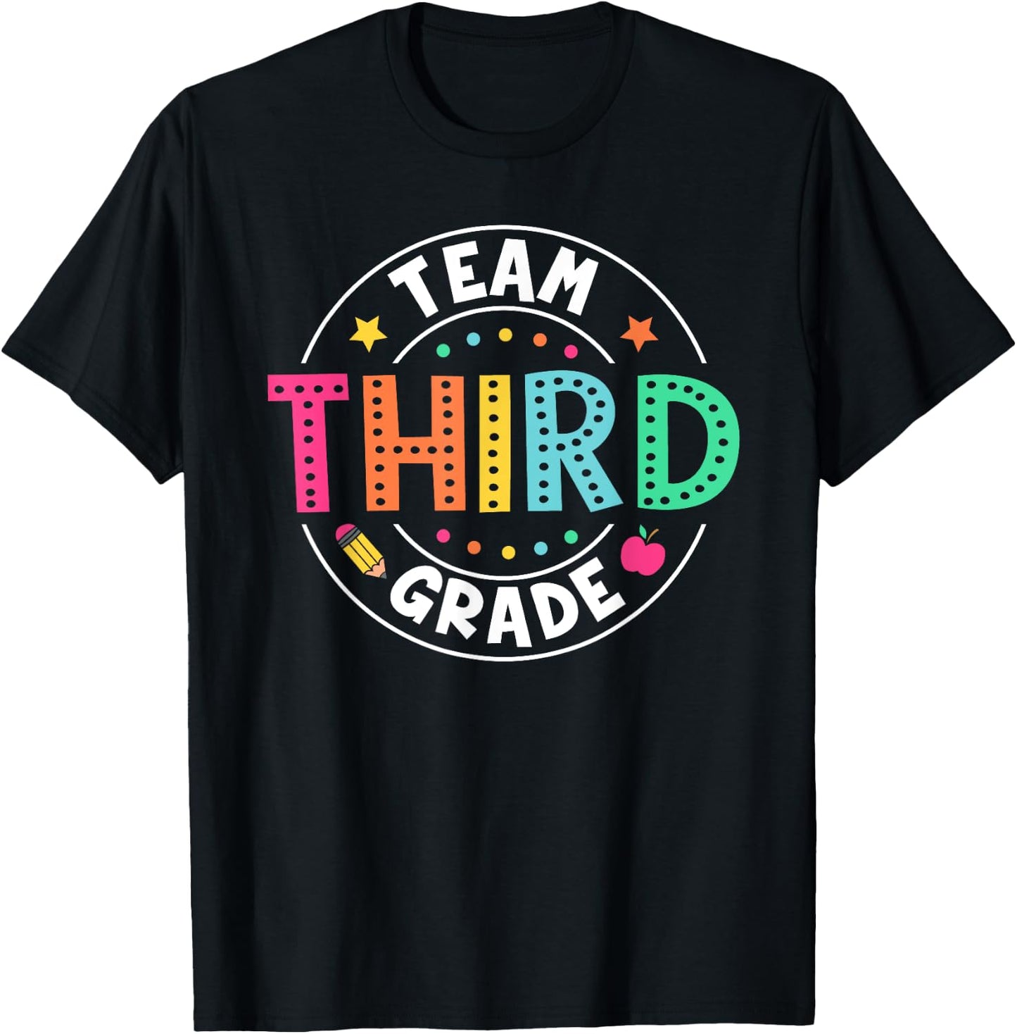 Team Third Grade Teacher Kids Back To School 3rd Grade Squad T-Shirt - T-Shirt | Black