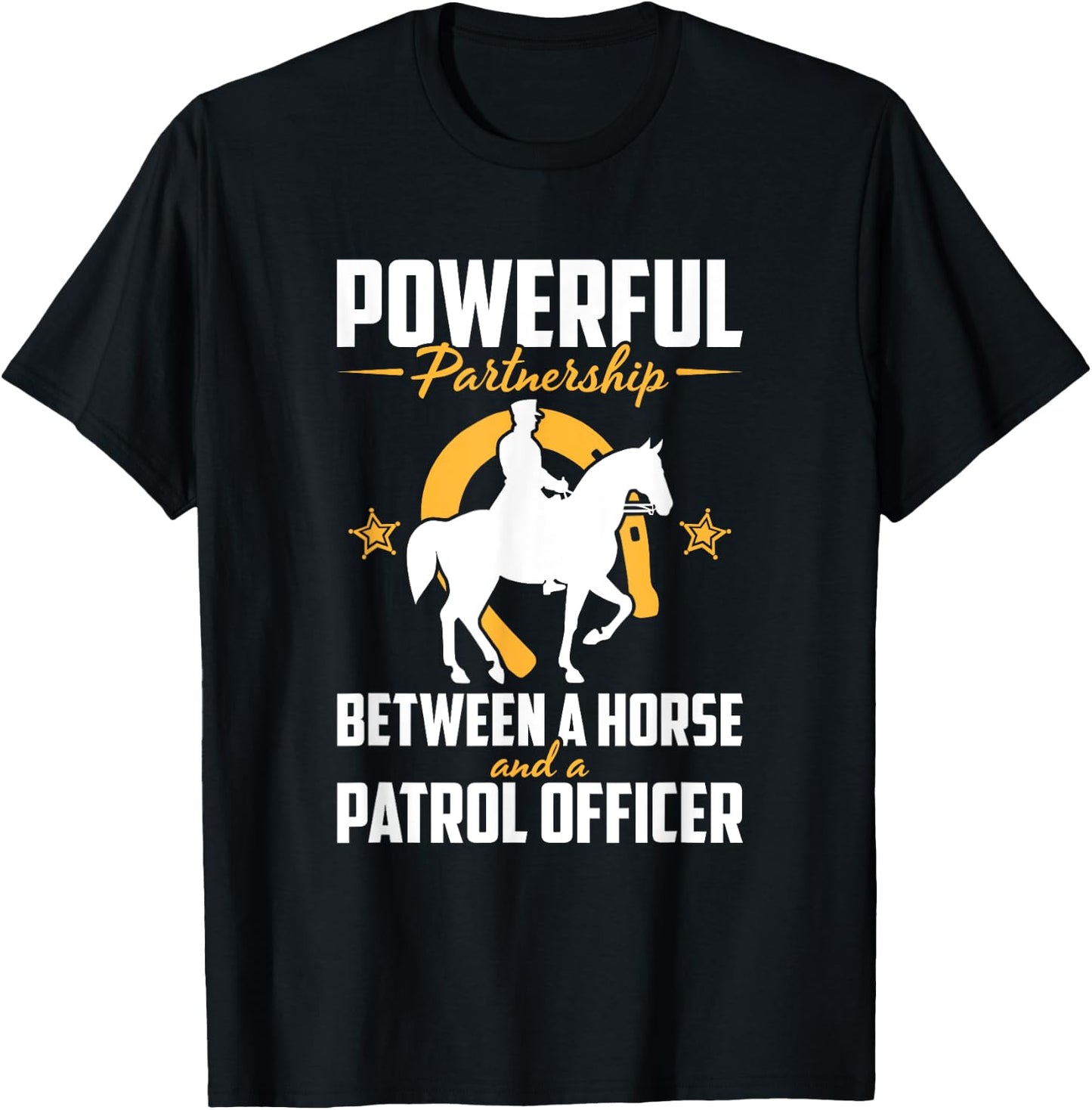 Police Horse Patrol Officer Cops Police Mounted Patrol T-Shirt - T-Shirt | Black