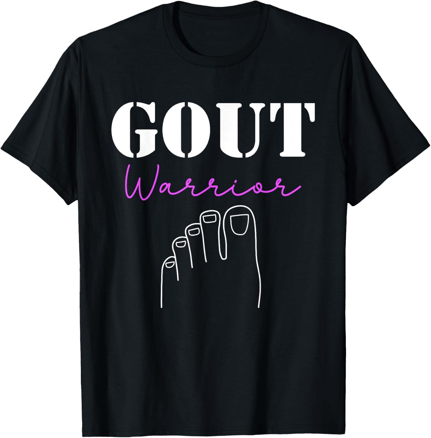 Gout Warrior Podagra Gout Awareness Arthritis T-Shirt - T-Shirt | Black