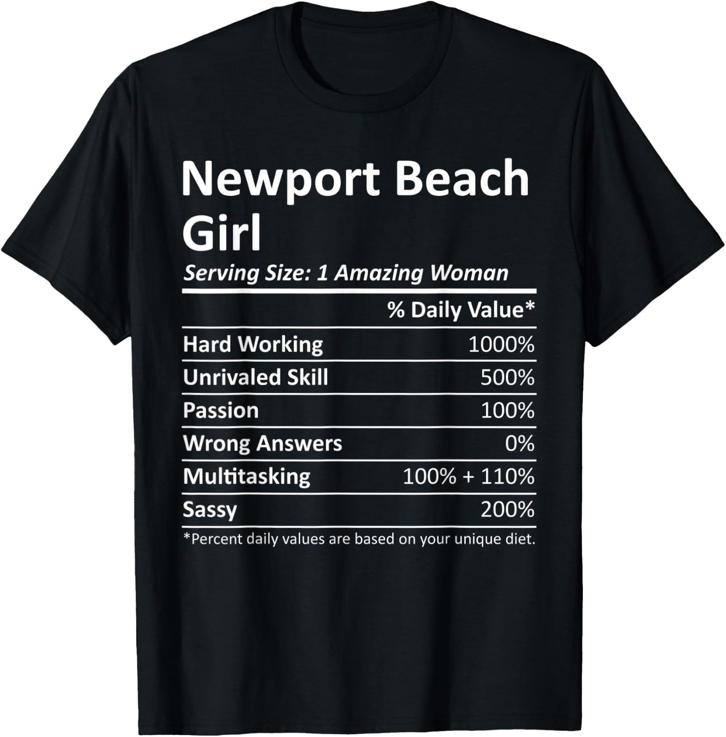 NEWPORT BEACH GIRL CA CALIFORNIA Funny City Home Roots Gift T-Shirt - T-Shirt | Black
