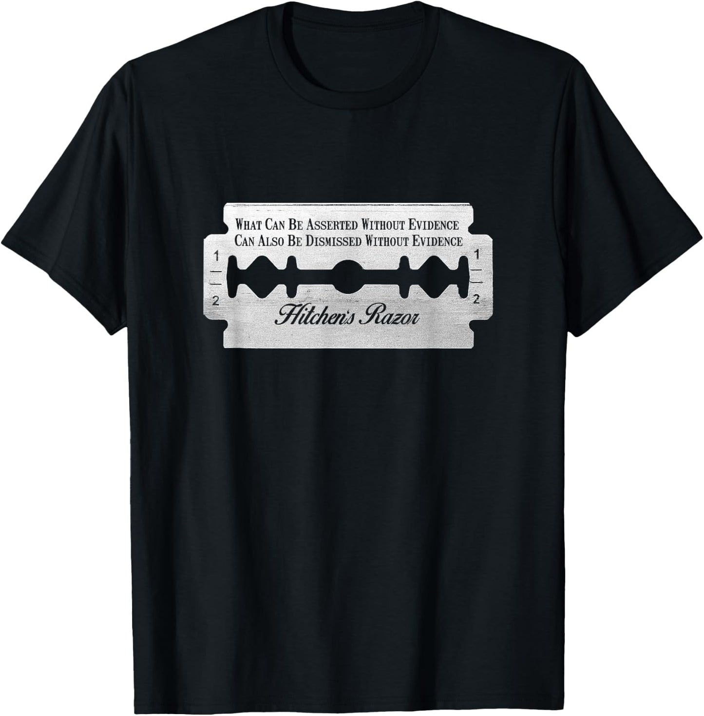 RationalWear Hitchens' Razor Blade , Small, Black T-Shirt - T-Shirt | Black