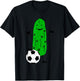Smilealottees Funny Dill Pickle Playing Soccer T-Shirt - T-Shirt | Black
