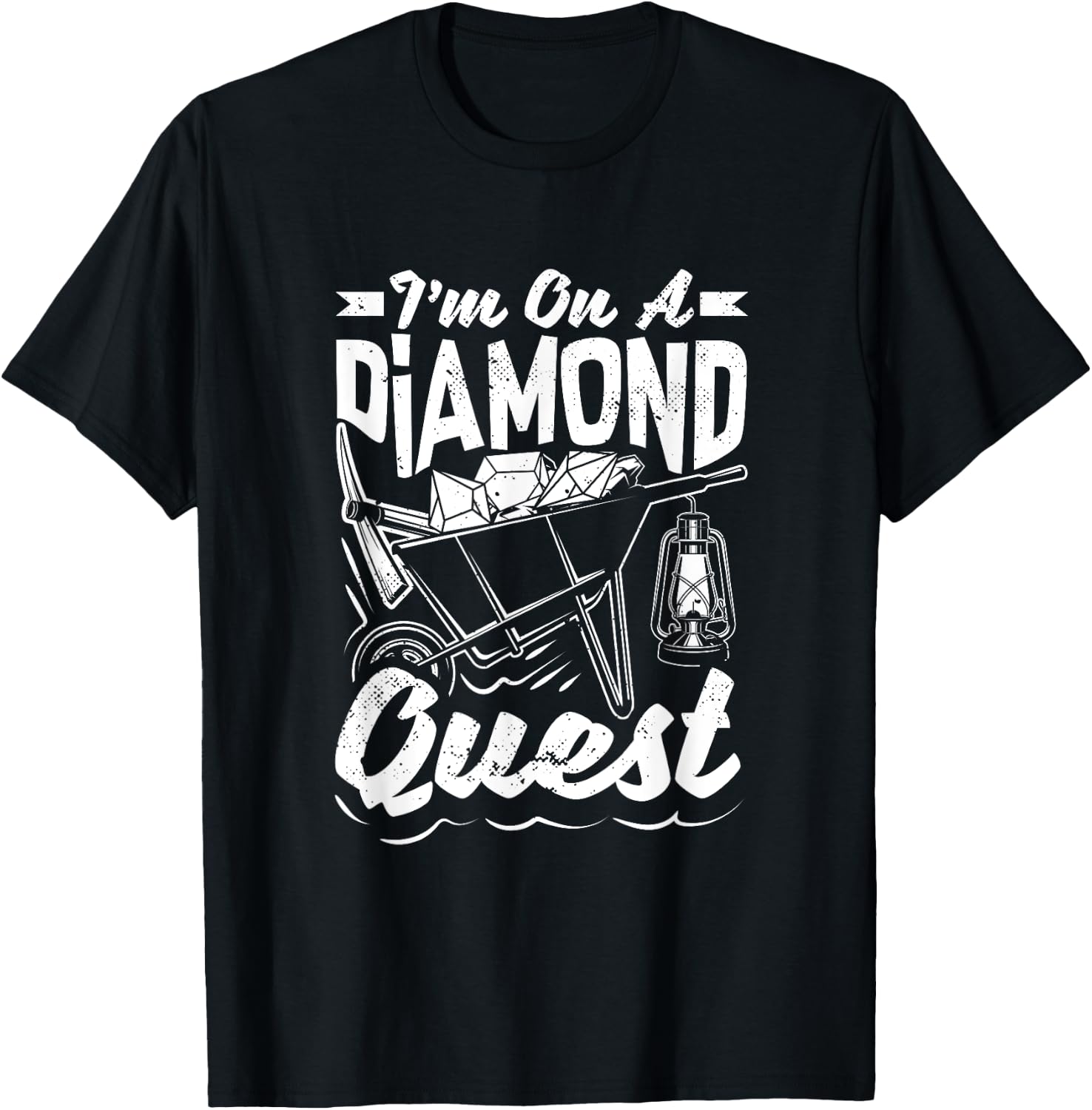 Diamond Mining Diamond Quest Proud Diamond Prospector T-Shirt - T-Shirt | Black